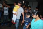 Hrithik Roshan with his kids at X Men screening in Light Box, Mumbai on 23rd May 2014